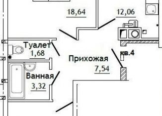 Продается двухкомнатная квартира, 66.2 м2, Смоленская область