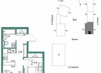 Продается 2-ком. квартира, 31.7 м2, Екатеринбург, Ленинский район