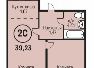 Продажа 2-ком. квартиры, 39.2 м2, рабочий поселок Южный, Южный тракт, 15к1