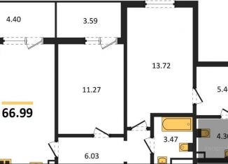 Продам 2-ком. квартиру, 67 м2, село Новая Усмань