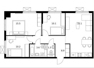 Продается 3-ком. квартира, 71.7 м2, Щербинка, улица Мостотреста