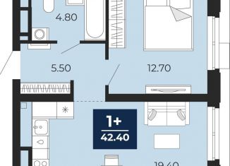 Продам однокомнатную квартиру, 42.4 м2, Тюмень, Центральный округ