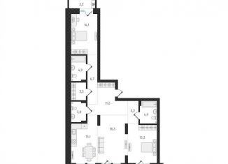 Продается трехкомнатная квартира, 101.3 м2, Новосибирск, Заельцовский район