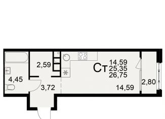 Продажа квартиры студии, 26.8 м2, Рязань, Московский район