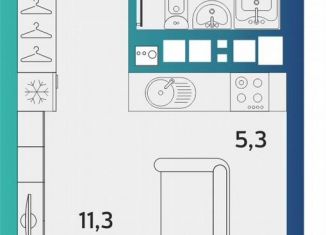 Продаю однокомнатную квартиру, 26.3 м2, Удмуртия, улица Архитектора П.П. Берша, 44