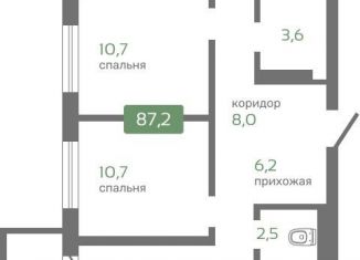 4-ком. квартира на продажу, 87.2 м2, Красноярск, Октябрьский район