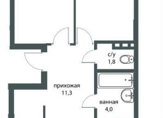 Продается трехкомнатная квартира, 81.3 м2, Новосибирская область, улица Коминтерна, 1с