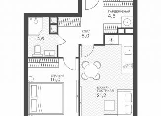 Продажа 1-комнатной квартиры, 54.3 м2, Москва, метро Строгино