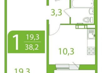 Продам 1-ком. квартиру, 38.3 м2, Томская область, улица Пришвина, 46