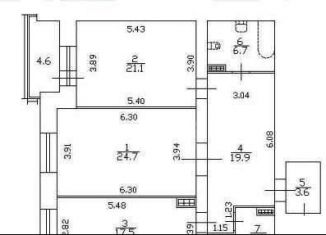 Двухкомнатная квартира на продажу, 98.7 м2, Санкт-Петербург, улица Бадаева, 6к1, муниципальный округ Правобережный