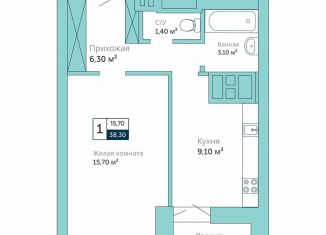 Продается 1-ком. квартира, 38.3 м2, Батайск