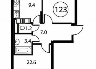 Продаю двухкомнатную квартиру, 61.3 м2, Домодедово