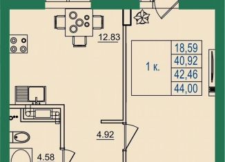 Продам 1-ком. квартиру, 42.5 м2, Владимирская область