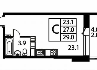 Квартира на продажу студия, 29 м2, Домодедово