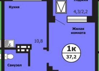 Продам однокомнатную квартиру, 37.4 м2, Красноярск, улица Лесников, 51Б