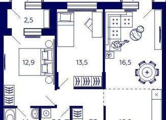 Продам 2-комнатную квартиру, 65 м2, Республика Башкортостан, улица Энтузиастов, 7