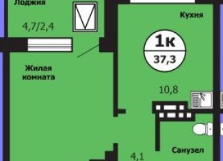 Продаю однокомнатную квартиру, 37.3 м2, Красноярск, улица Лесников, 51Б