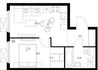 Продажа 1-ком. квартиры, 33.9 м2, Мытищи