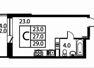 Квартира на продажу студия, 29 м2, Домодедово