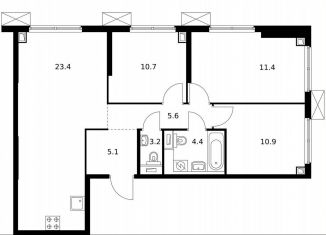 Продаю 3-ком. квартиру, 80.2 м2, Москва, метро Бибирево