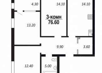 Продаю 3-ком. квартиру, 76.6 м2, Омск