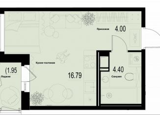 Продается квартира студия, 26.3 м2, Мурино