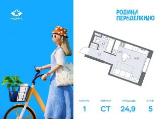 Продается квартира студия, 24.9 м2, Москва, район Ново-Переделкино