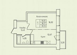 Продам 1-ком. квартиру, 39.1 м2, Северодвинск, проспект Труда, 76