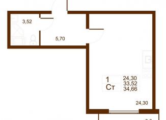 Продажа квартиры студии, 34.7 м2, Санкт-Петербург, Московское шоссе, 262к1