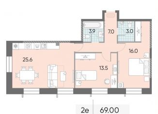 Продам 2-комнатную квартиру, 69 м2, Москва, жилой комплекс Зиларт, 18/19/27, метро Технопарк