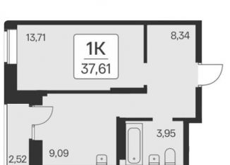 Продам 1-комнатную квартиру, 37.6 м2, Новосибирск, метро Заельцовская