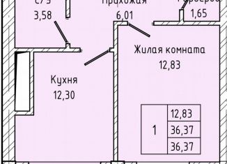 Продам однокомнатную квартиру, 36.4 м2, Кабардино-Балкариия, улица Атажукина, 10Б