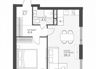 Продам квартиру студию, 54.8 м2, Москва, Крылатская улица, 33к1, метро Крылатское