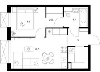 Продается 1-комнатная квартира, 37.6 м2, Москва, метро Черкизовская