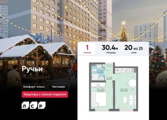 Продам 1-комнатную квартиру, 30.4 м2, Санкт-Петербург, Красногвардейский район