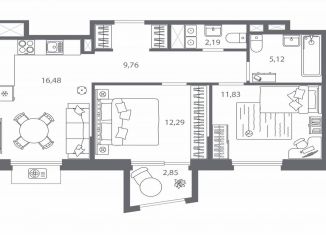 Продам 2-ком. квартиру, 58.5 м2, Санкт-Петербург, муниципальный округ Пискарёвка