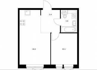 1-ком. квартира на продажу, 37.1 м2, Москва