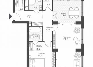 Продажа 2-ком. квартиры, 77.4 м2, Москва, Крылатская улица, 33к1, метро Строгино