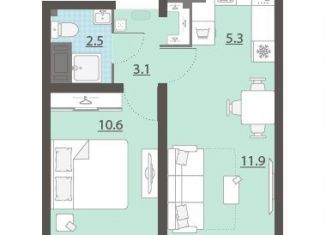 Продам 1-комнатную квартиру, 33.4 м2, Екатеринбург, Латвийская улица, 58/4, Октябрьский район