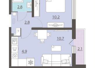 Продажа однокомнатной квартиры, 32.5 м2, посёлок Мичуринский, ЖК Мичуринский