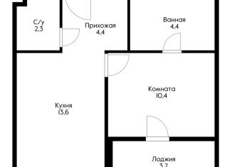 Однокомнатная квартира на продажу, 36.7 м2, Москва, ЖК Режиссёр