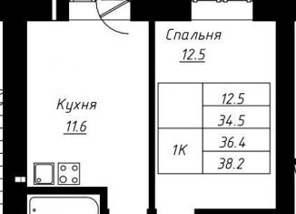 Однокомнатная квартира на продажу, 36.4 м2, Барнаул, Павловский тракт, 196к2, Индустриальный район