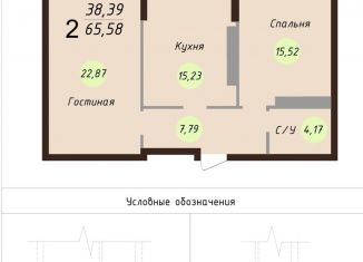 Продаю 2-комнатную квартиру, 68.4 м2, Ярославль, Силикатное шоссе, 17А, ЖК Ярославль Сити