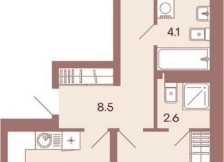 Двухкомнатная квартира на продажу, 68 м2, Пенза, жилой комплекс Норвуд, с4, Железнодорожный район