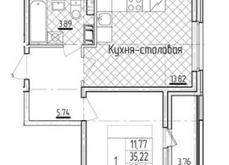 Продается однокомнатная квартира, 39 м2, Санкт-Петербург, Адмиралтейский район, Московский проспект