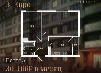 Продам 3-ком. квартиру, 55.1 м2, Санкт-Петербург, Русановская улица, 19к1, ЖК Ласточкино Гнездо