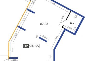 Продажа помещения свободного назначения, 94.56 м2, Санкт-Петербург, улица Шкапина, 43-45, муниципальный округ Екатерингофский