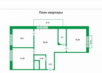 Продается 3-комнатная квартира, 66 м2, Санкт-Петербург, ЖК Магнифика, Магнитогорская улица, 3к2