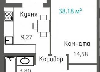 1-ком. квартира на продажу, 38.9 м2, Симферополь, проспект Александра Суворова, 15к4