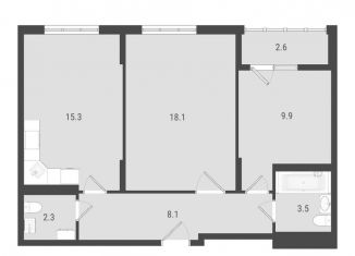 Продажа 2-комнатной квартиры, 58.6 м2, Самара, Южное шоссе, 7, ЖК АмГрад